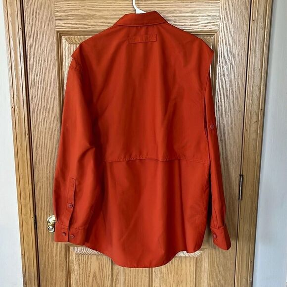 Duluth Trading Burnt Orange Long Sleeve Vented Shirt Large - Picture 2 of 4